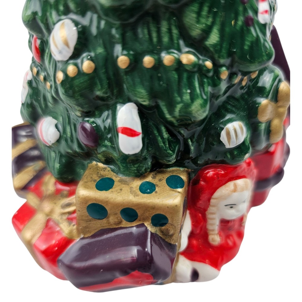 Allure 1996‎ Christmas Tree Ceramic Soap Dispenser Holiday Decor - Picture 6 of 12
